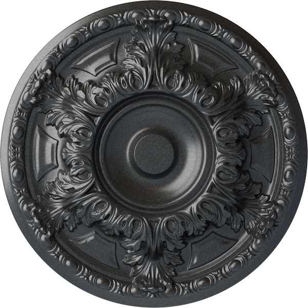 Ekena Millwork Granada Ceiling Medallion (Fits Canopies up to 7 1/8"), Hand-Painted Pewter, 19"OD x 1 1/2"P CM19GAPES - main